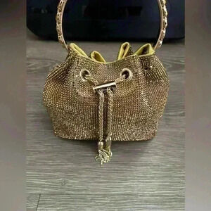 Gold rhinestone mini bag